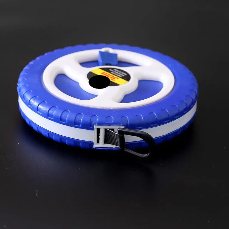 30m Fiberglass Tape Measure Builders Surveyors Long Reel Roll Measuring Tape 100ft