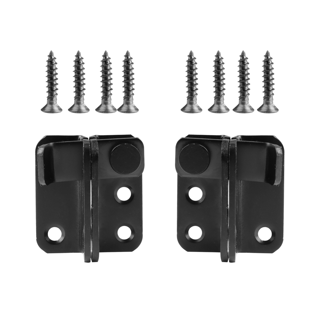 Stainless Steel Slide Latch Lock Bolt Heavy Duty Garden Gate Shed Door Black - Open Door From the Right