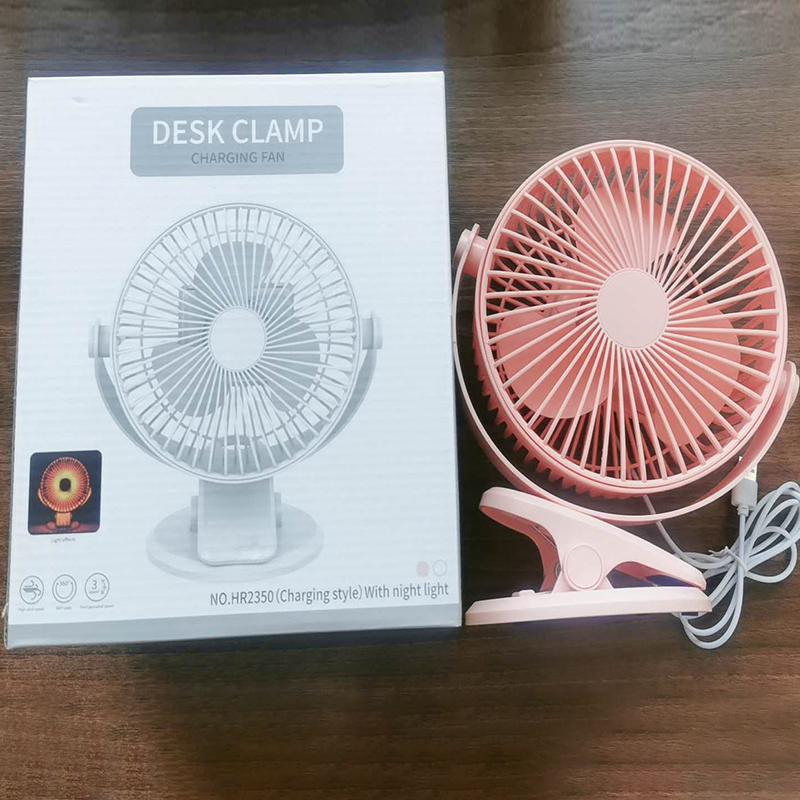 Clip on Fan Small Fan with Strong Airflow Desk Fan USB Plug in with Sturdy Clamp for Office Dorm - Random Colour