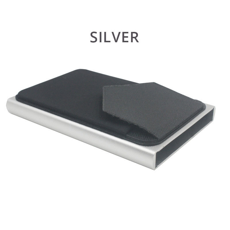 RFID Wallet Credit Card Holder Protector Metal Blocking Slim Money Pocket - Silver