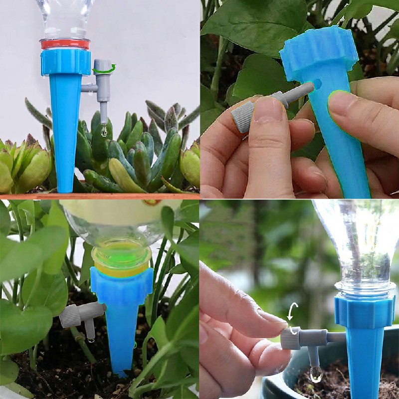 10pcs/Pack Automatic Plant Self Watering Spikes for Garden Home Flower Drip Waterer Tool - Blue