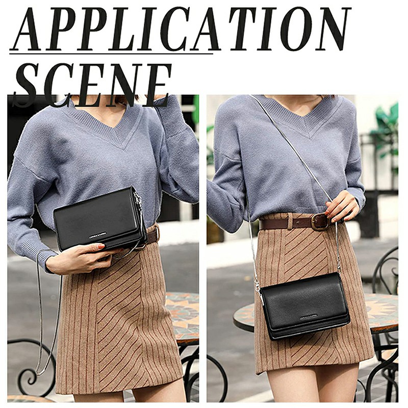 100cm Purse Chain Strap Shoulder Gold Strap Chain Replacement with Alloy Swivel Clasps - Silver