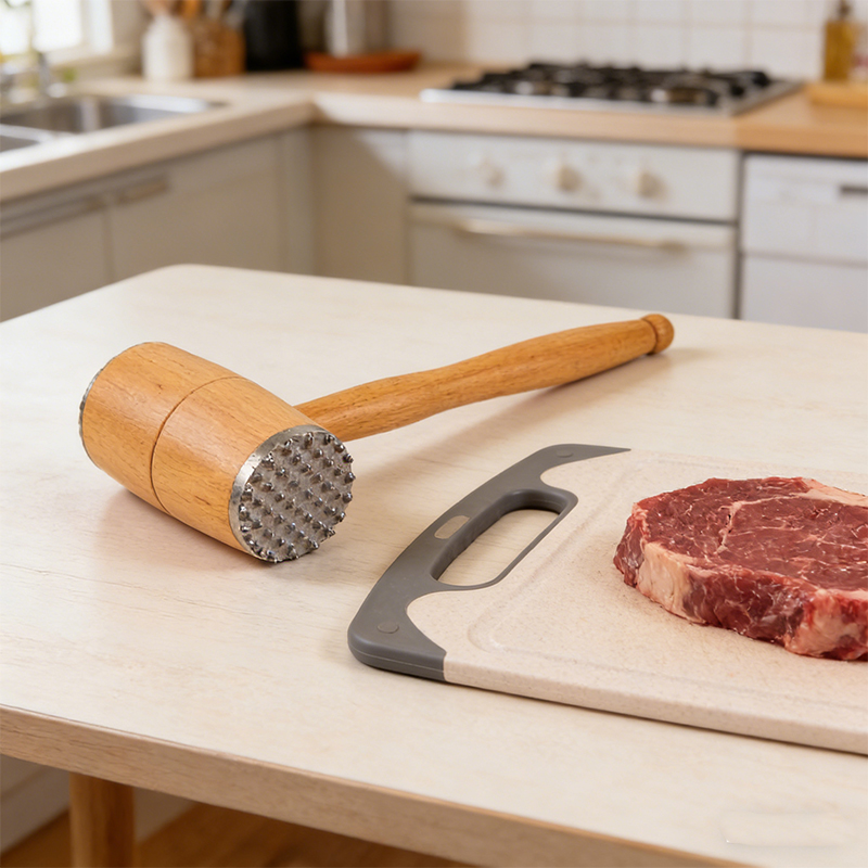 Wooden Meat Tenderizer Mallet Hammer 25cm Home Kitchen Use