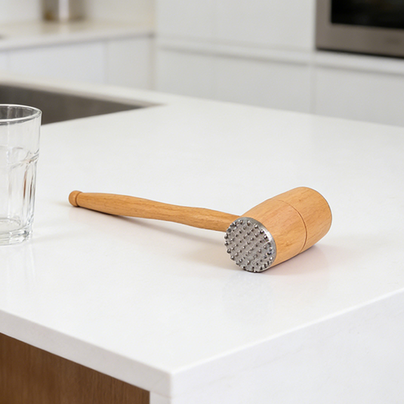Wooden Meat Tenderizer Mallet Hammer 25cm Home Kitchen Use