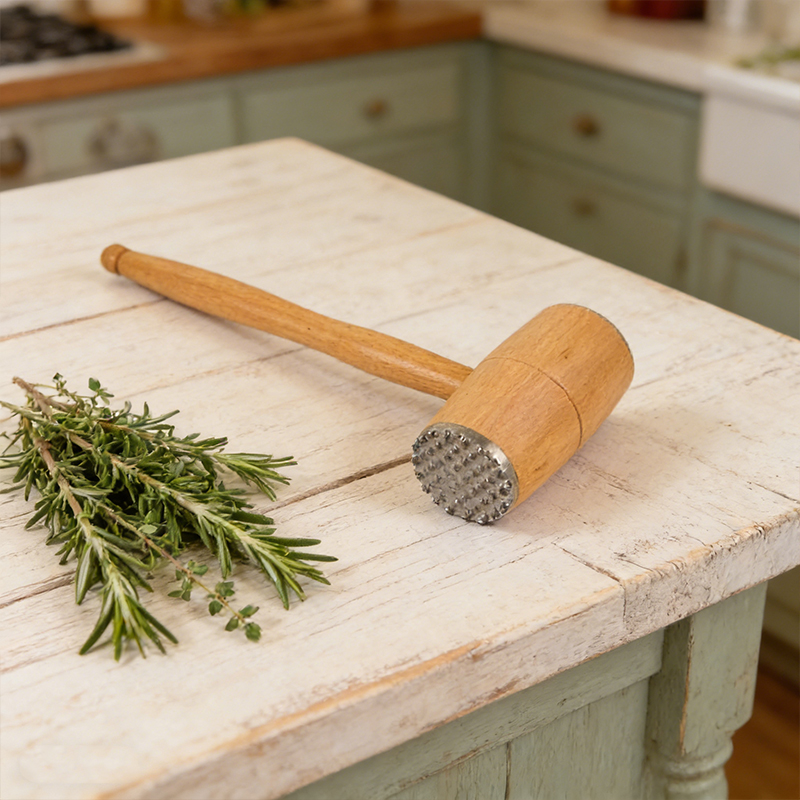 Wooden Meat Tenderizer Mallet Hammer 25cm Home Kitchen Use