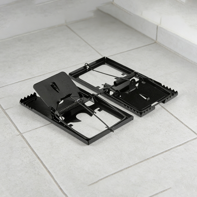 2PCS Metal Reusable Mouse Rat Trap Catcher 17 x 9cm Reusable Snap Traps Mousetrap Rodent Control