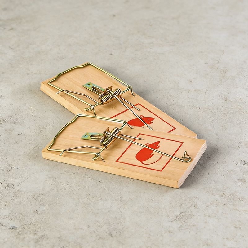 2PCS Wooden Mouse Catch Traps 7 Inch Reusable Snap Traps for Mice Rodent Control