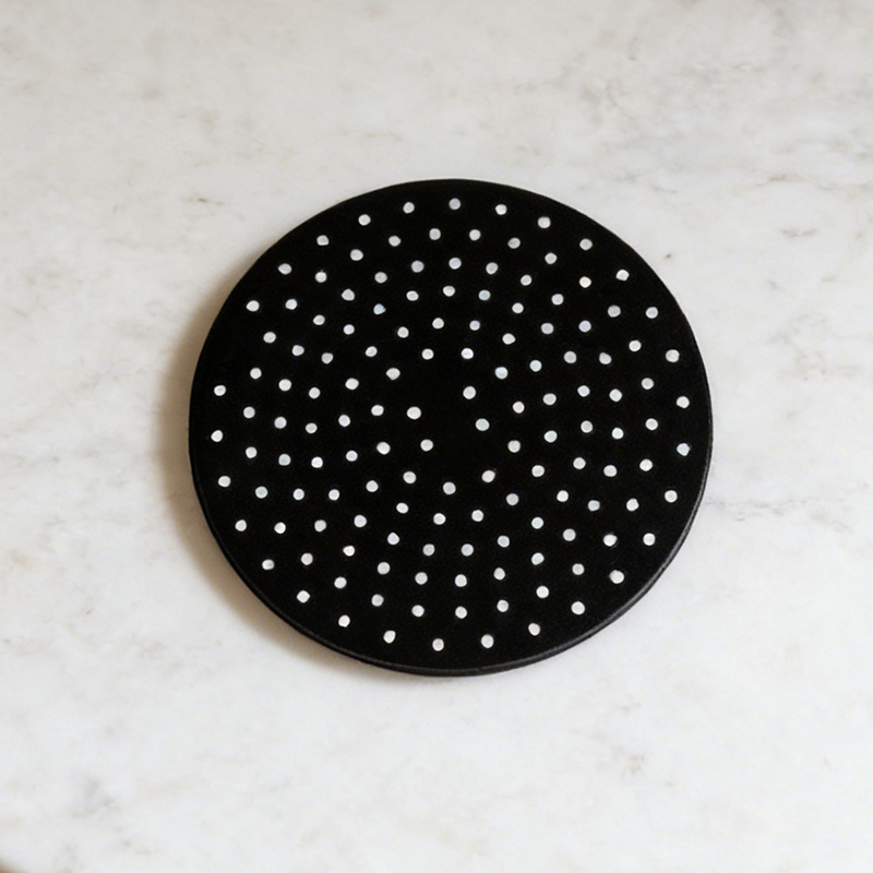 8 inch Reusable Air Fryer Liners Non-Stick Silicone Pad Mat Basket Round - Black