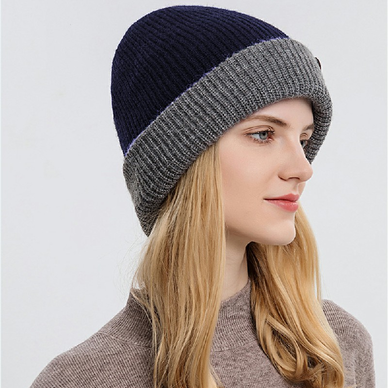 Unisex Winter Knitted Hat - Navy