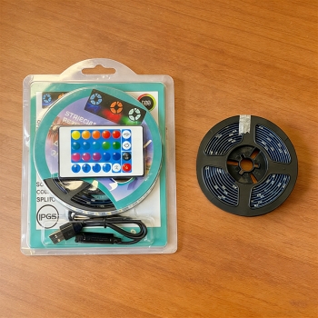 3m USB LED Strip with Remote Adhesive LED Strip RGB Multicolour