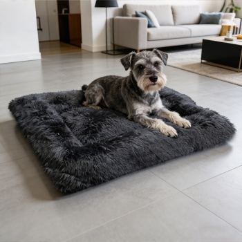 Soft Fluffy Plush Flat Animal Pet Sleeping Bed XXL 86 x 70 x 10cm
