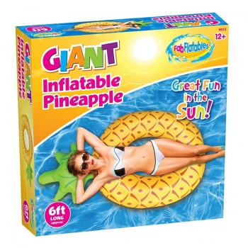 Giant Water Pool Float Inflatable Lounge Raft Tube Summer Swim Ring for Adults - Pineapple