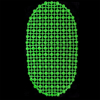 Circle Design Padded Mat Plastic Bath Mat 64cm x 34cm - Random Colour