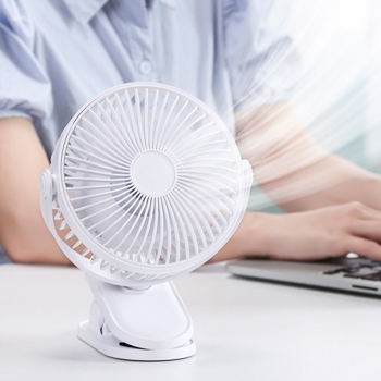 Clip on Fan Small Fan with Strong Airflow Desk Fan USB Plug in with Sturdy Clamp for Office Dorm - Random Colour