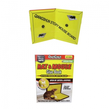 Strong and Sticky Quick Catch Rat Glue Book Poison Free Mouse Trap for Indoor Outdoor 32cm x 22cm