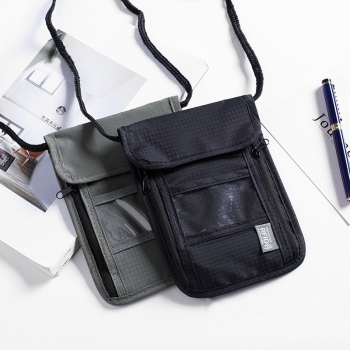 Security Neck Stash Pouch Wallet Bag with RFID Blocking Passport Holder for Travel - Black