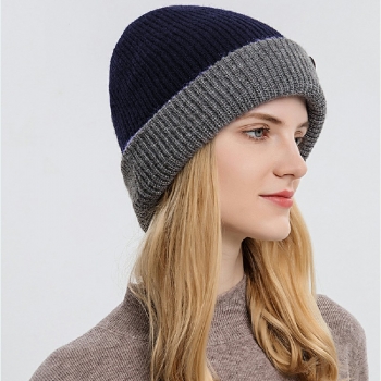 Unisex Winter Knitted Hat - Navy