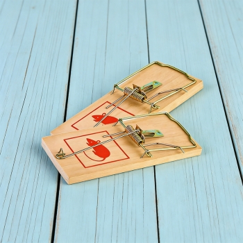 2PCS Wooden Mouse Catch Traps 7 Inch Reusable Snap Traps for Mice Rodent Control