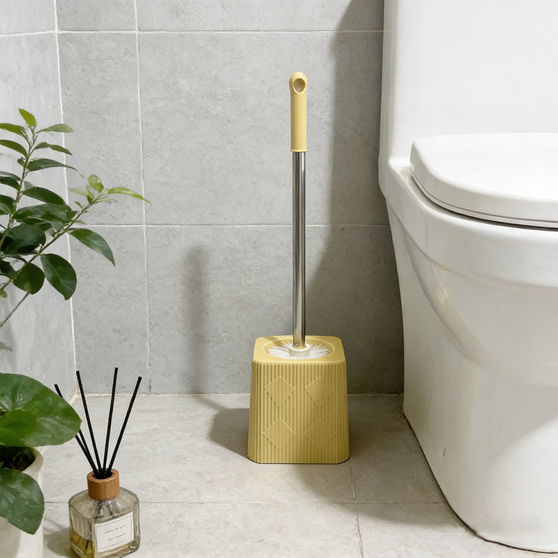 Toilet Brush with Square Stand 50cm Plastic Toilet Brush Random Colours