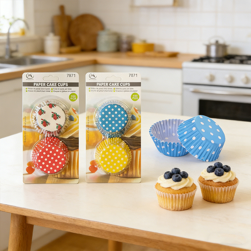 100Pcs Muffin Cupcake Paper Cups Cupcake Liner Baking Muffin Box Cup Case Random Colours