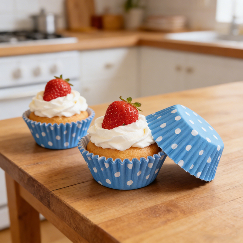 100Pcs Muffin Cupcake Paper Cups Cupcake Liner Baking Muffin Box Cup Case Random Colours