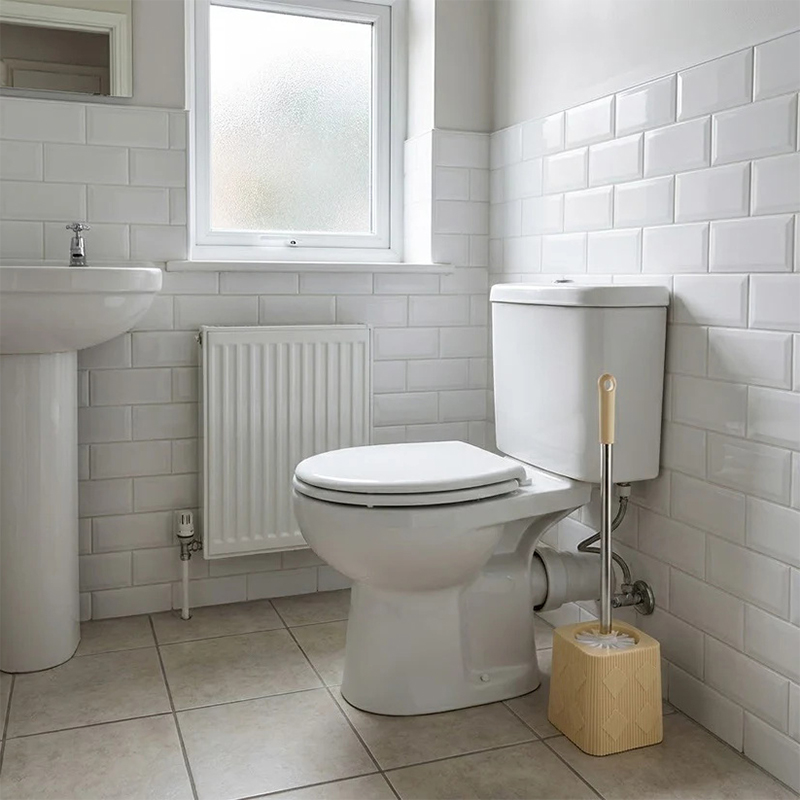 Toilet Brush with Square Stand 50cm Plastic Toilet Brush Random Colours