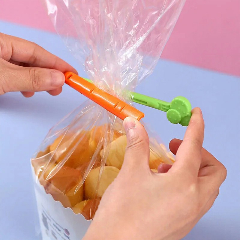 5 pcs/set Carrot Food Bags Sealer Clip Food Sealers Sealing Clamp for Snack Bags