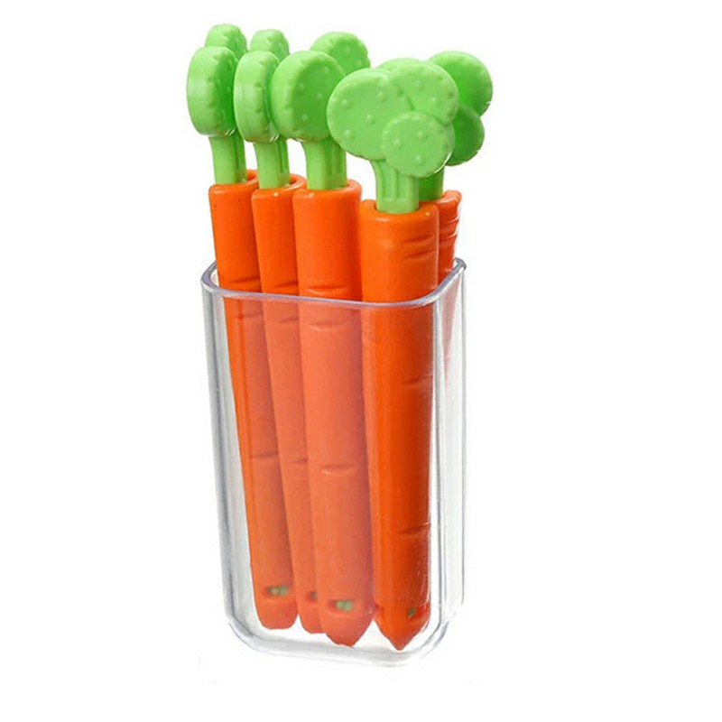 5 pcs/set Carrot Food Bags Sealer Clip Food Sealers Sealing Clamp for Snack Bags