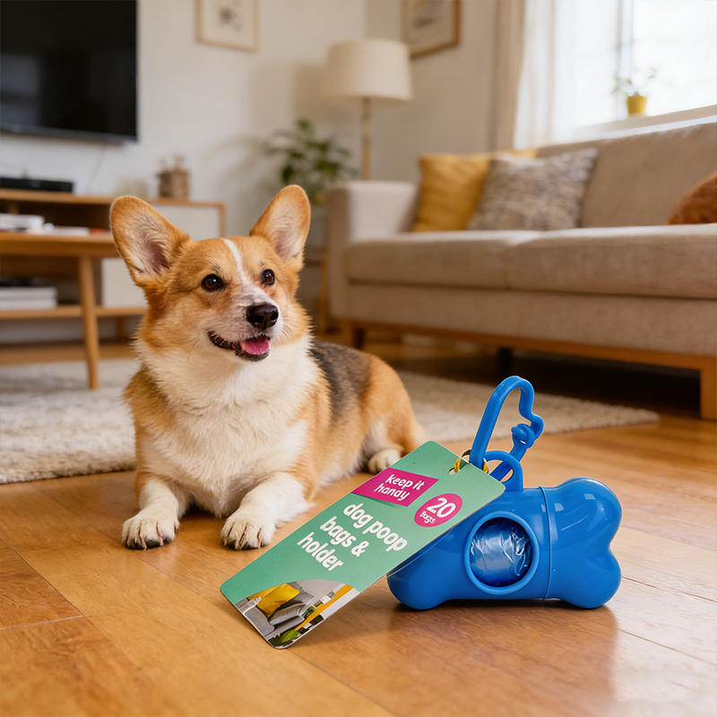 20PCS Pet Dog Poop Bags and Holder Strong Biodegradable Poop Bags