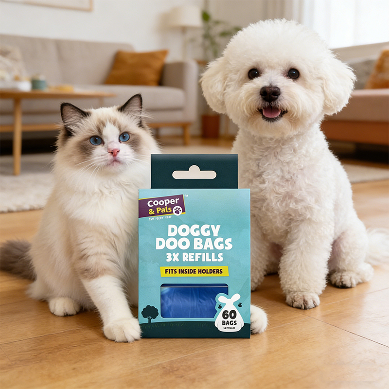 60PCS Pet Dog Poop Bags Refills Rolls Strong Biodegradable Poop Bags