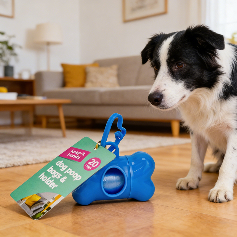 20PCS Pet Dog Poop Bags and Holder Strong Biodegradable Poop Bags