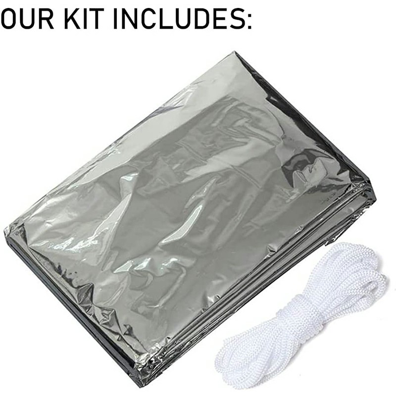 Disposable Shelter Tent Outdoor Ultralight Portable Camping Shelter - Silver