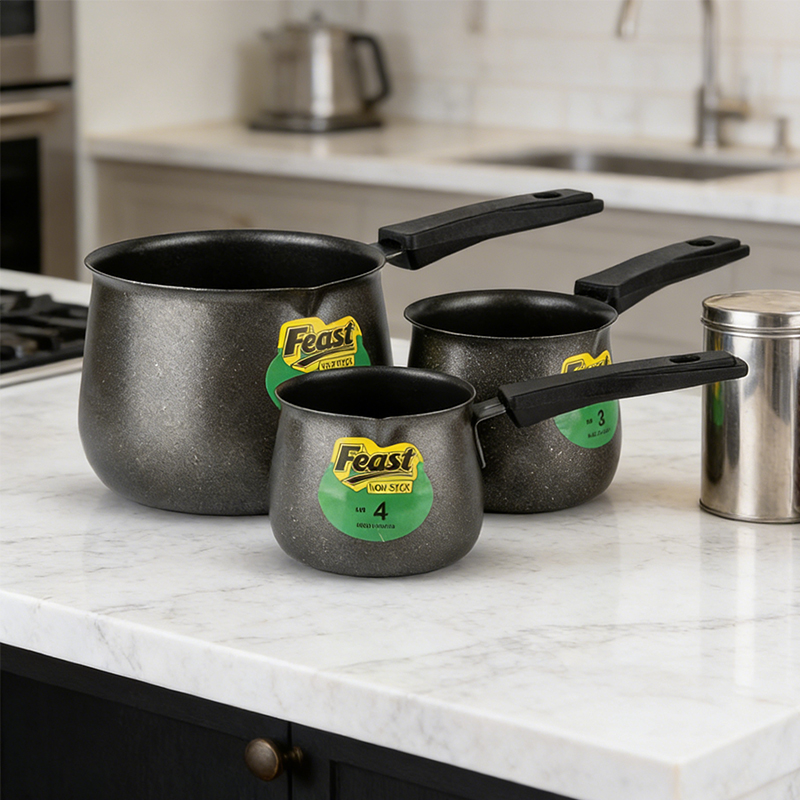 3PCS Turkish Style Stainless Steel Tea Set Coffee Maker with Long Handle 397g