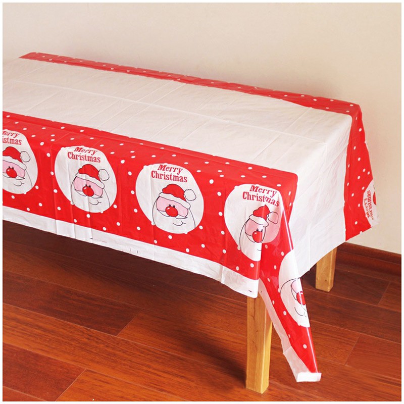 Disposable Christmas Themed Table Cloths Xmas Party Table Cover Home Decoration - Christmas 4