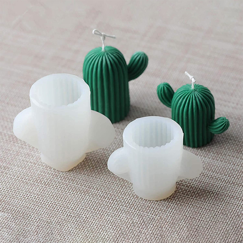 3D Cactus Candle Molds Silicone Soap Mold DIY Craft Wax Resin Plaster Flower Candle Mold