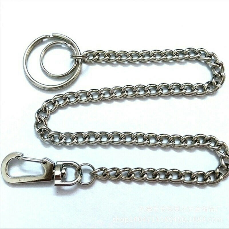 Mens and Women Silver Bicycle Trouser Pant Chain Decorative Wallet Chain - Double Ring