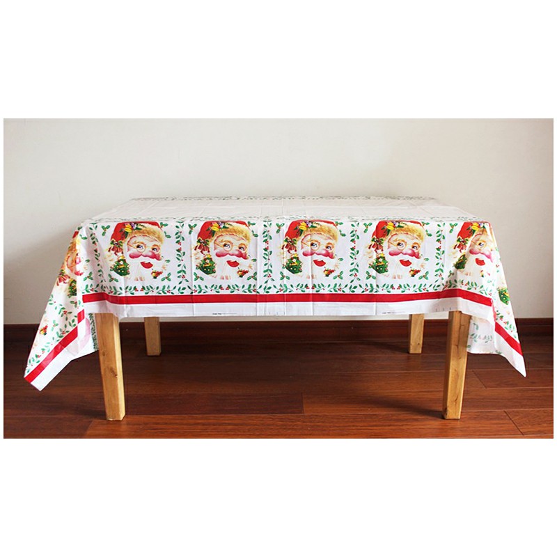 Disposable Christmas Themed Table Cloths Xmas Party Table Cover Home Decoration - Christmas 8