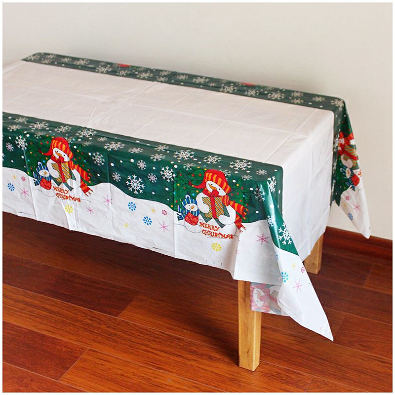 Disposable Christmas Themed Table Cloths Xmas Party Table Cover Home Decoration - Christmas 6
