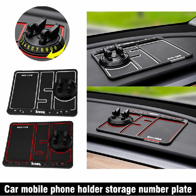 360 Degree Non-Slip Phone Pad Mat for Car Dashboard iPhone GPS Holder Universal - White