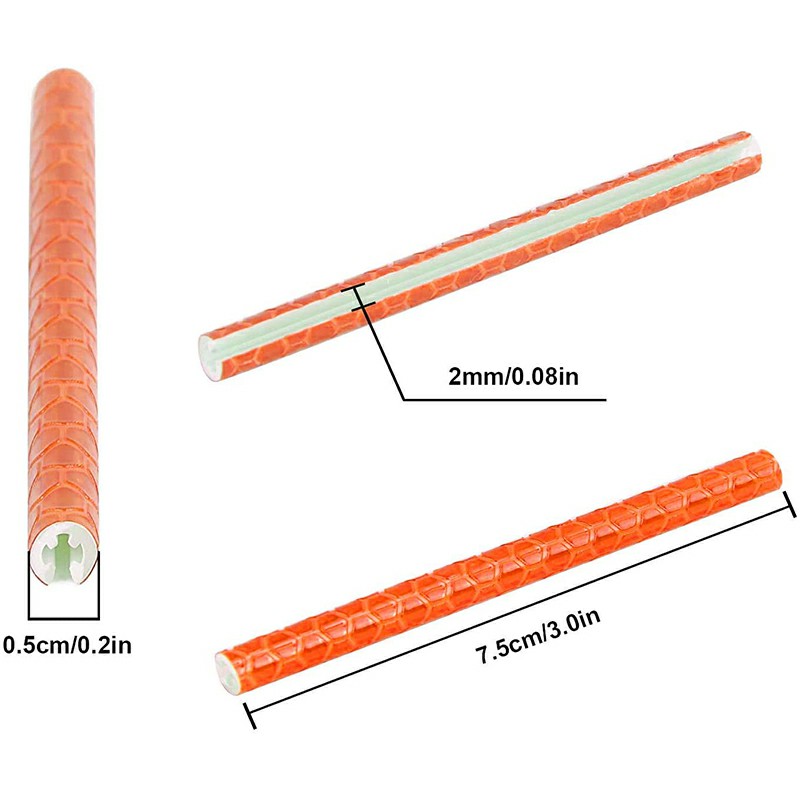 12 pcs Bike Wheel Spoke Reflector Warning Strip for BMX MTB Kids Road Mountain Bike - Orange