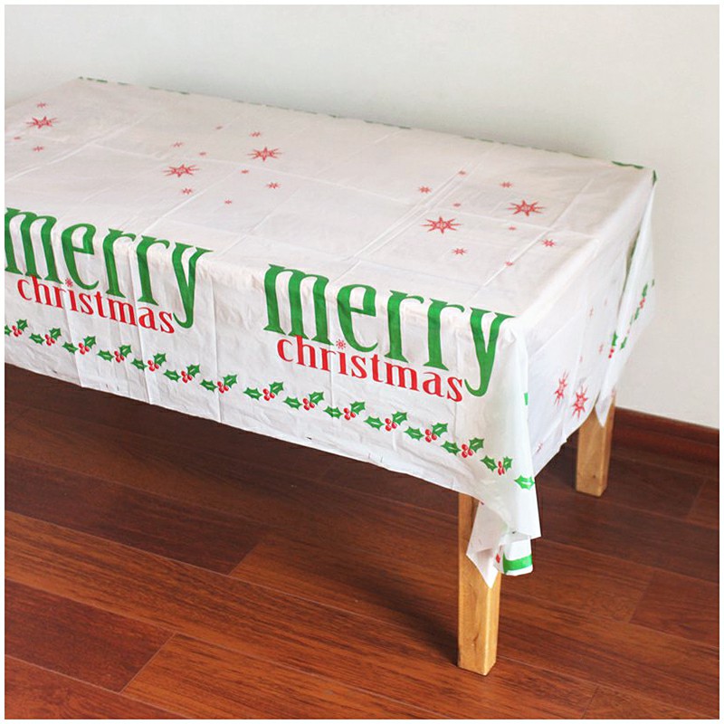 Disposable Christmas Themed Table Cloths Xmas Party Table Cover Home Decoration - Christmas 7
