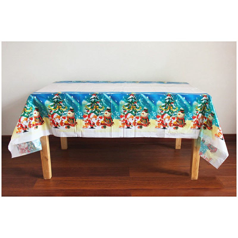 Disposable Christmas Themed Table Cloths Xmas Party Table Cover Home Decoration - Christmas 3