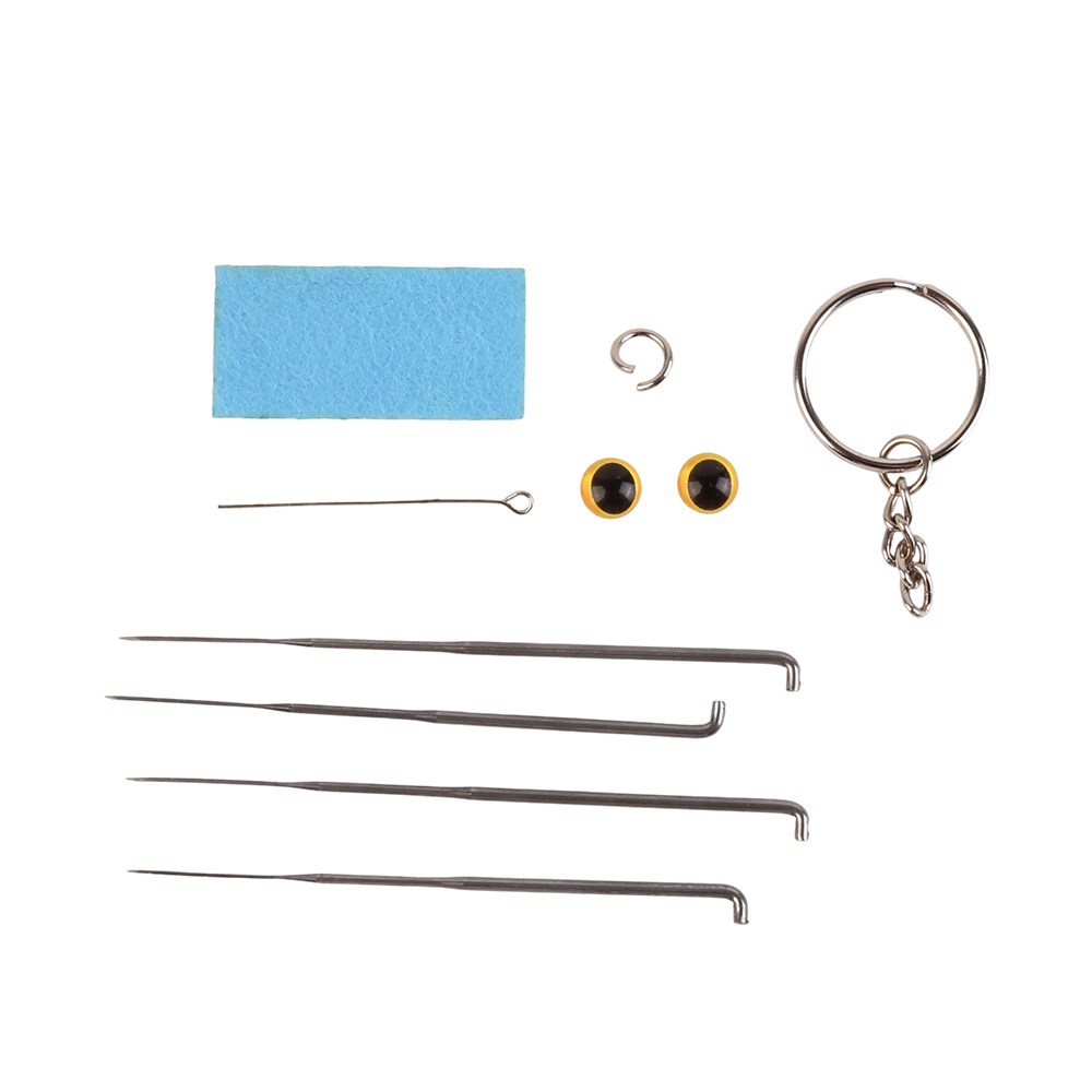 Needle Felting Starter Kit Green Cat Animals Needle Felting Set DIY Wool Felt Materials Set