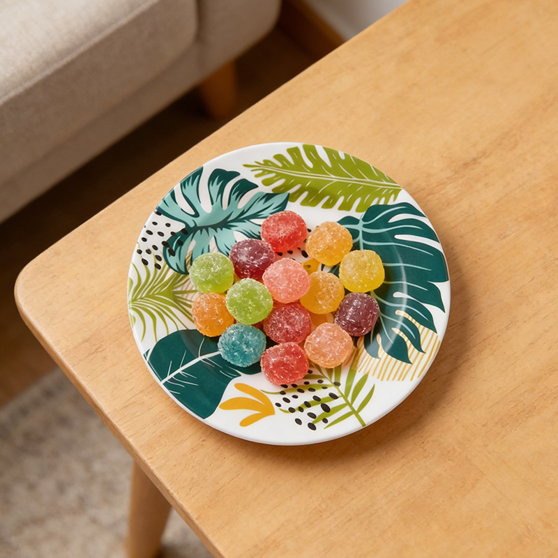Plastic Round Plate Reusable Plates Random Colours 23cm 176g