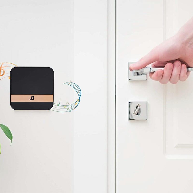 Smart Wireless Sensor Dingdong Doorbell Chime for Wireless Video Doorbell - Black