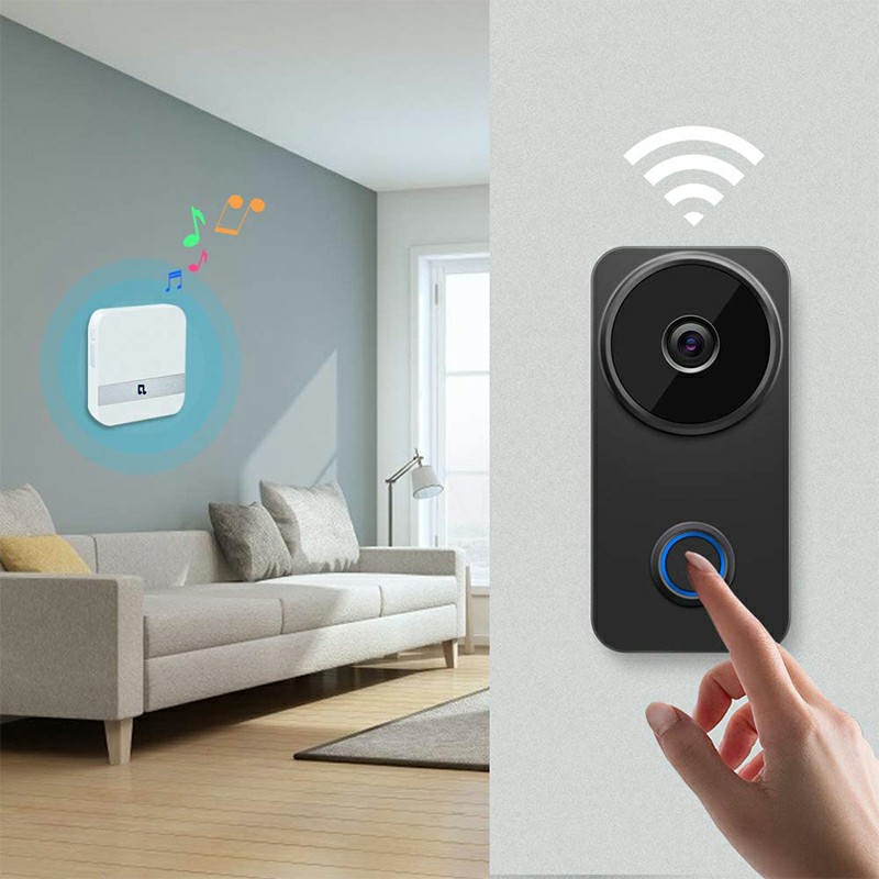 Smart Wireless Sensor Dingdong Doorbell Chime for Wireless Video Doorbell - White