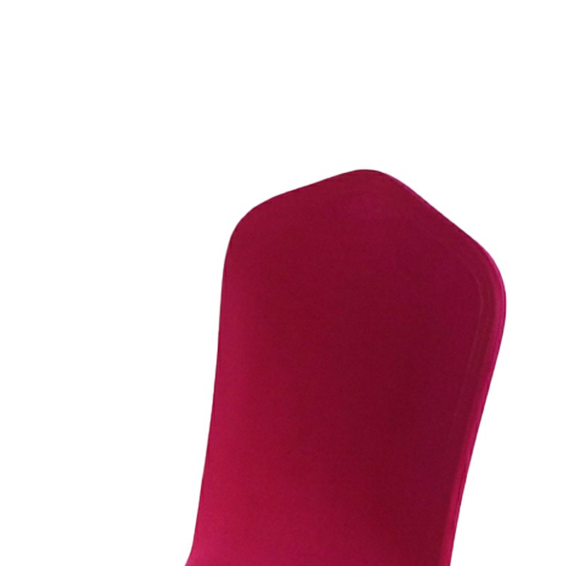 Min Order 2pcs -Full Cover Elastic Chair Cover Hotel Weddings Party Christmas Banquet Dining Office Chair Cover - Wine Red