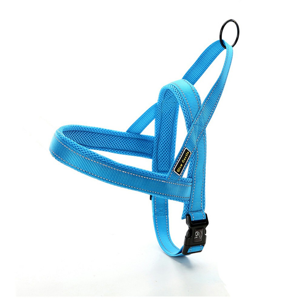 Dog Pet Adjustable Safety Seat Belt Harness Restraint Lead Leash Size XS - Blue