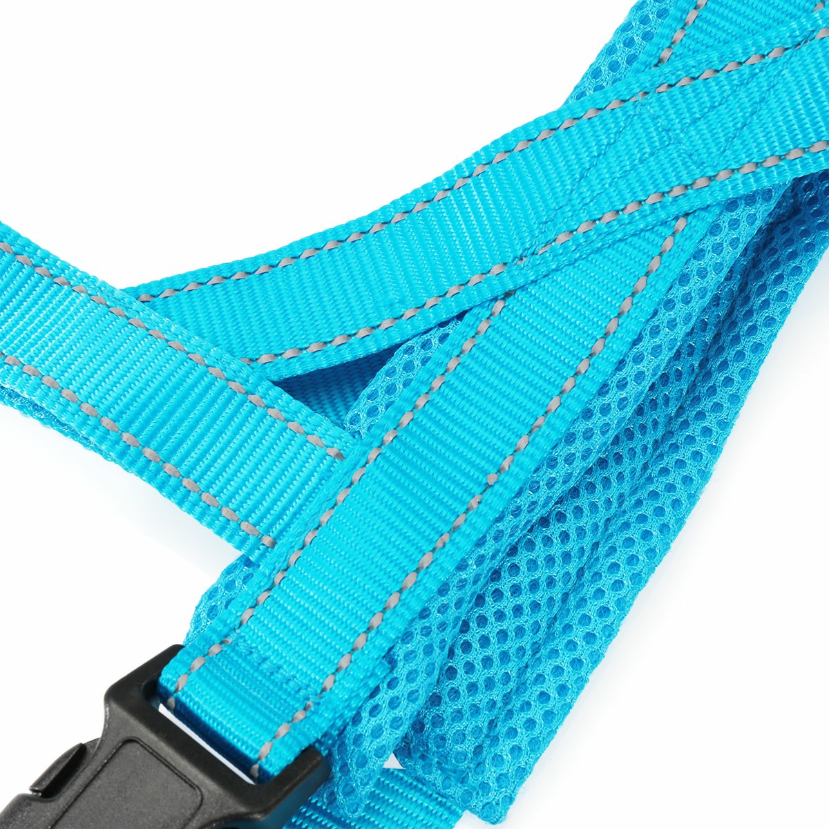 Dog Pet Adjustable Safety Seat Belt Harness Restraint Lead Leash Size XS - Blue