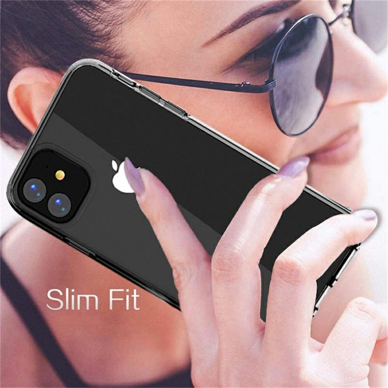 Soft Slim Silicone Protective Case TPU Rubber Back Cover for iPhone 12 Mini - Clear